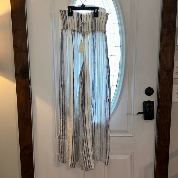 nwt SURF GYPSY Vertical Striped Wide Leg Pants Womens Size S - Picture 1 of 6